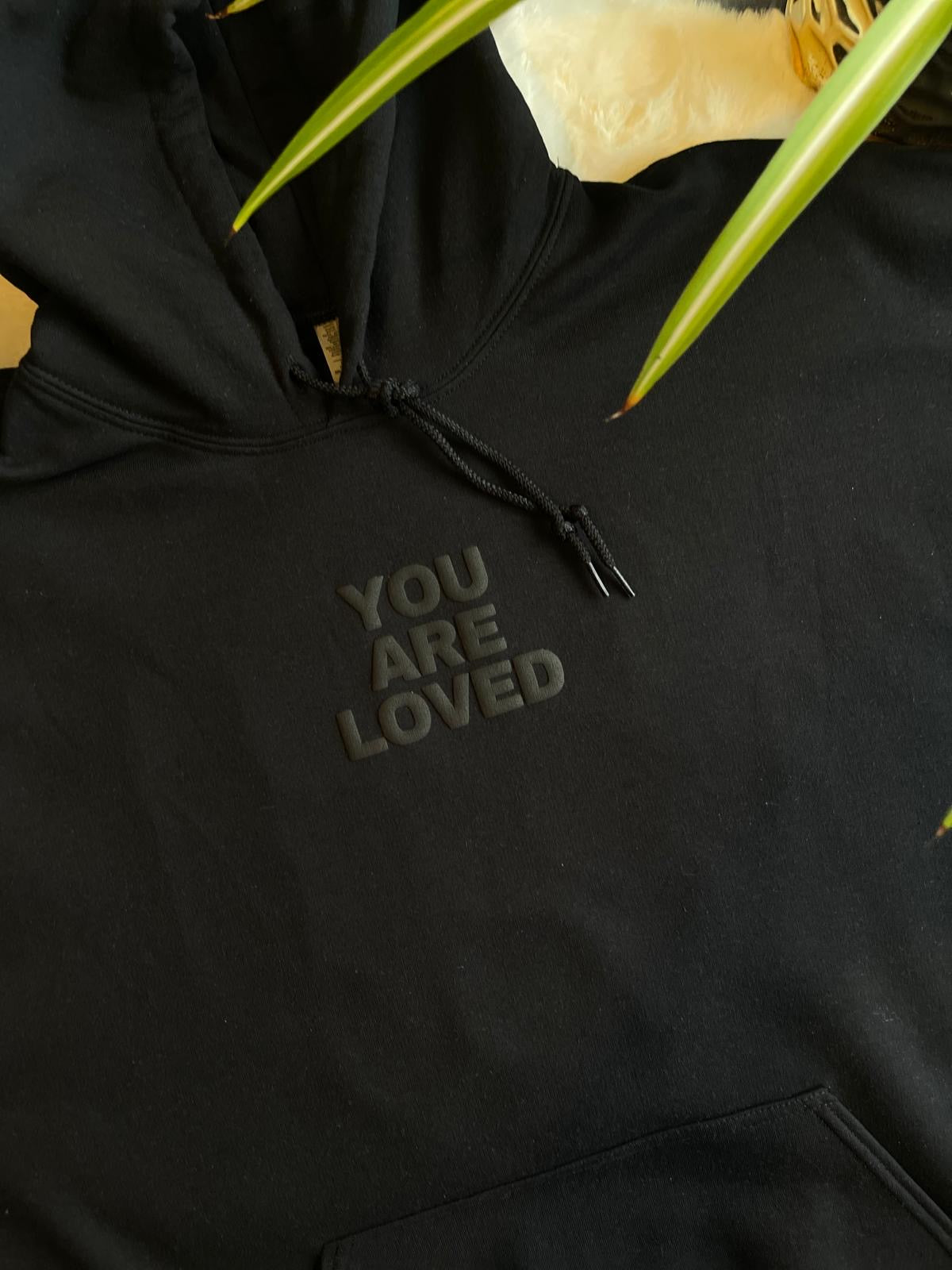 JESUS LOVES YOU BLACK ON BLACK