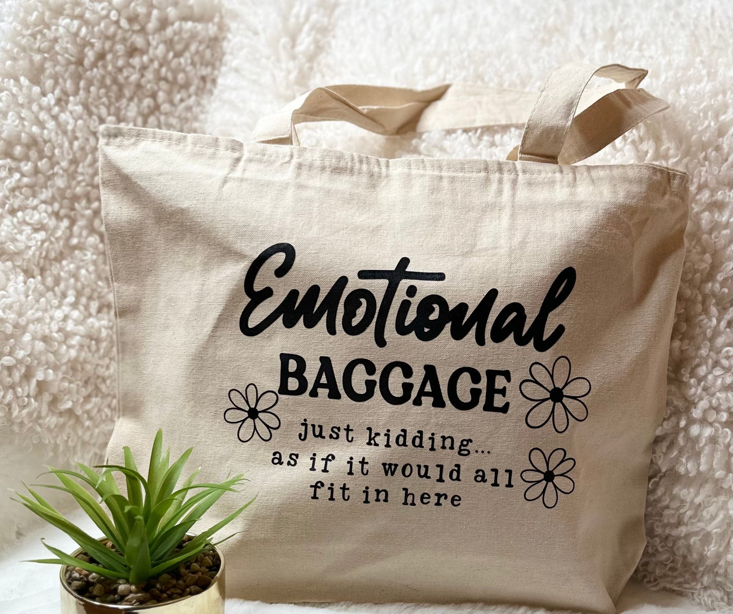 Emotional Baggage Tote Beige